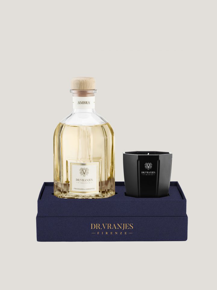 Gift Box -Ambra 250ml Diffuser + 80g Candle