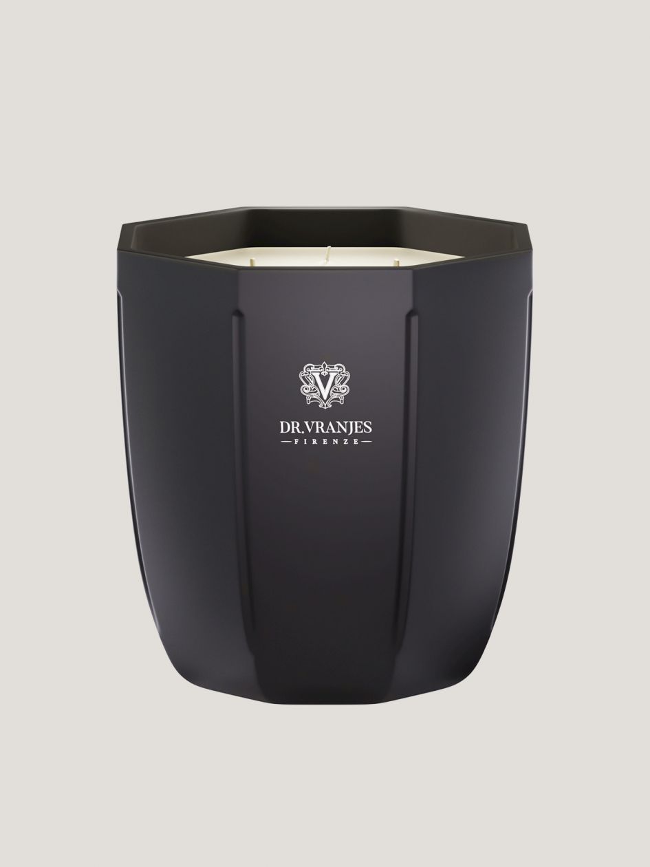 Rosa Tabacco Candle 500Gr Onxy Vase