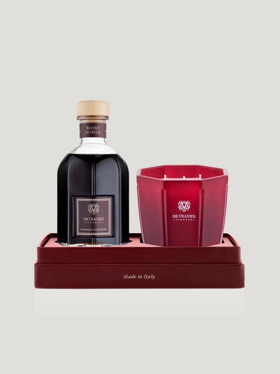 Gift Box- Rosso Nobile- 500ml Diffuser + 500g Candle